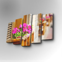 Wallity Cuadro Decorativo en Lienzo 5 Piezas 5PUC-055 Multicolor